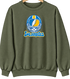 Los Angeles Helmet Stealie Premium Unisex Crewneck — Los Angeles Chargers — Military Green