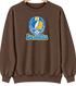 Los Angeles Helmet Stealie Premium Unisex Crewneck — Los Angeles Chargers — Brown