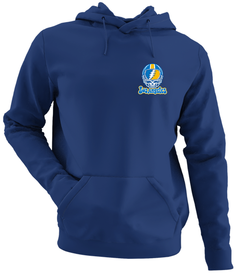 Los Angeles Helmet Stealie Premium Unisex Hoodie — Los Angeles Chargers — Navy