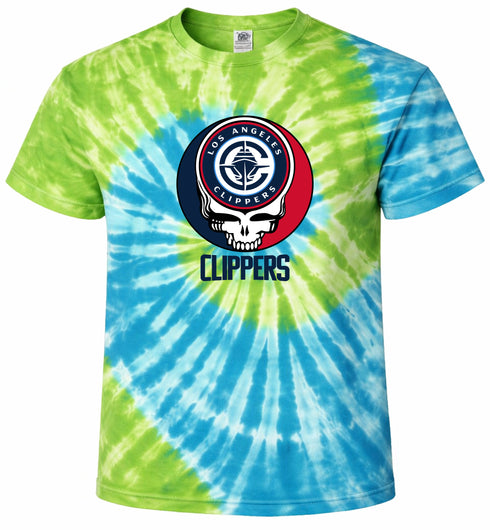 Los Angeles Clippers Stealie Tie-Dye T-Shirt