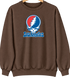 Los Angeles Baseball Stealie Grateful Dead Crewneck — Los Angeles Dodgers — Brown