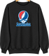 Los Angeles Baseball Stealie Grateful Dead Crewneck — Los Angeles Dodgers — Black