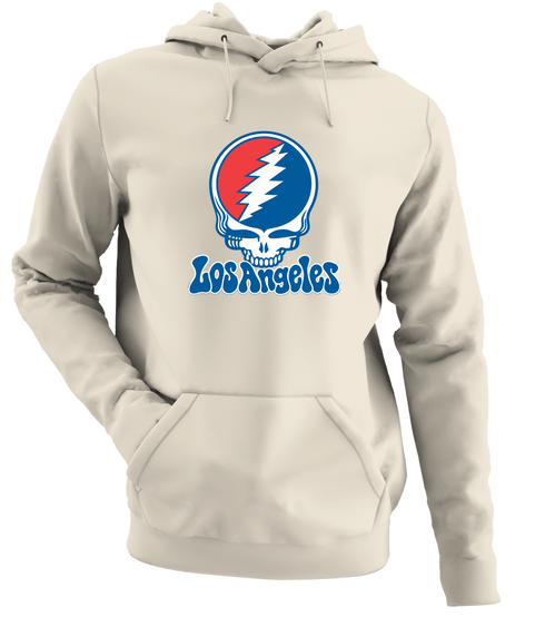 Los Angeles Baseball Stealie Grateful Dead Hoodie — Los Angeles Dodgers — Sand