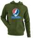 Los Angeles Baseball Stealie Grateful Dead Hoodie — Los Angeles Dodgers — Military Green