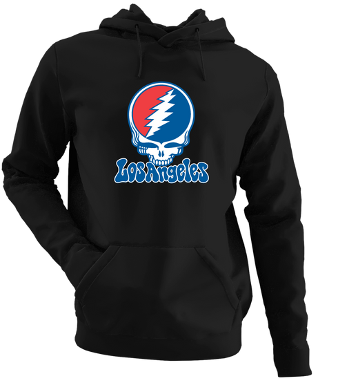 Los Angeles Baseball Stealie Grateful Dead Hoodie — Los Angeles Dodgers — Black