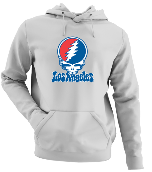 Los Angeles Baseball Stealie Grateful Dead Hoodie — Los Angeles Dodgers — Sport Grey