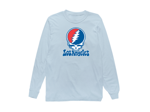 Los Angeles Baseball Stealie Grateful Dead Long-Sleeve — Los Angeles Dodgers — Chambray