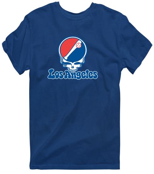 Los Angeles Baseball Stealie Grateful Dead T-Shirt — Los Angeles Dodgers — Navy
