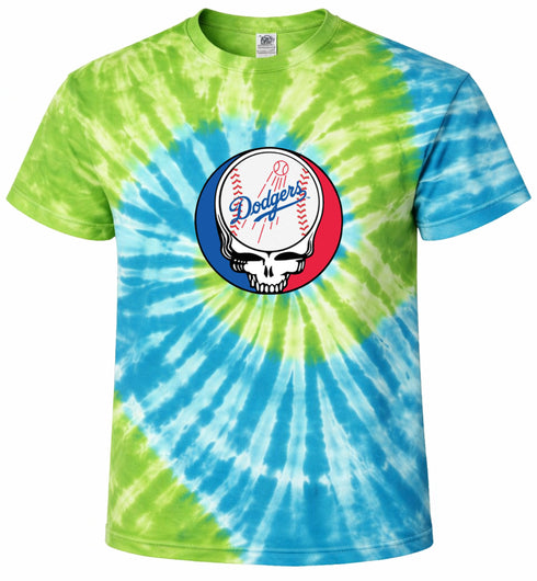 Los Angeles Dodgers Classic Stealie Tie-Dye T-Shirt