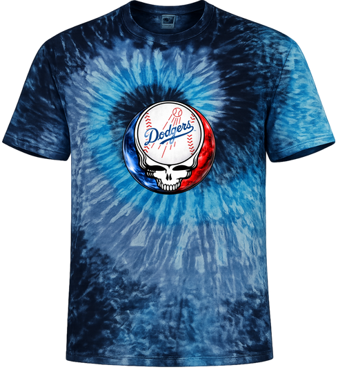 Los Angeles Dodgers Crystal Stealie Tie-Dye T-Shirt