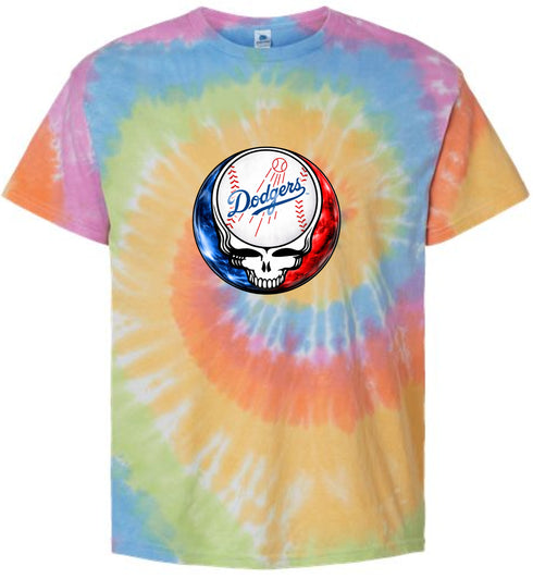 Los Angeles Dodgers Crystal Stealie Tie-Dye T-Shirt