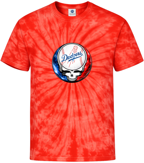 Los Angeles Dodgers Crystal Stealie Tie-Dye T-Shirt