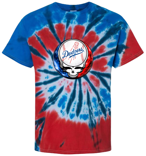 Los Angeles Dodgers Crystal Stealie Tie-Dye T-Shirt