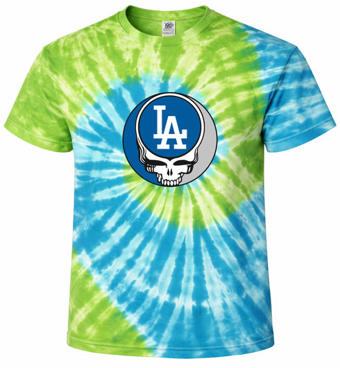 Los Angeles Dodgers Stealie Tie-Dye T-Shirt