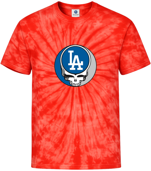 Los Angeles Dodgers Stealie Tie-Dye T-Shirt