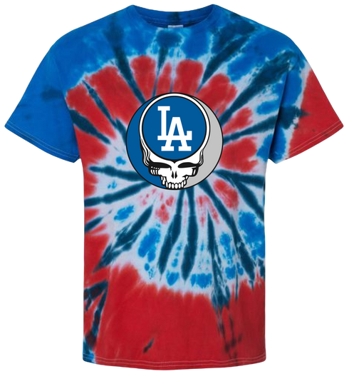 Los Angeles Dodgers Stealie Tie-Dye T-Shirt