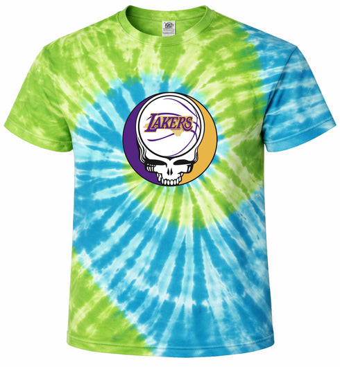 Los Angeles Lakers Stealie Tie-Dye T-Shirt