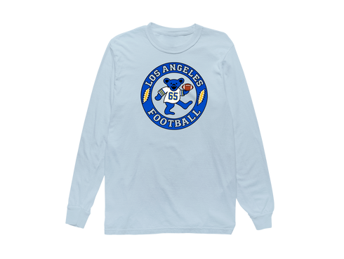 Los Angeles Football Dancing Bear Premium Long-Sleeve — Los Angeles Rams — Chambray