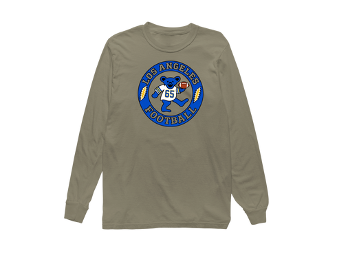 Los Angeles Football Dancing Bear Premium Long-Sleeve — Los Angeles Rams — Sandstone