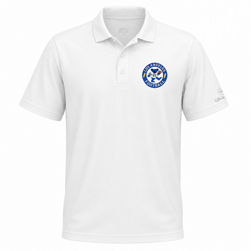 Los Angeles Football Dancing Bear Premium Polo — Los Angeles Rams — White