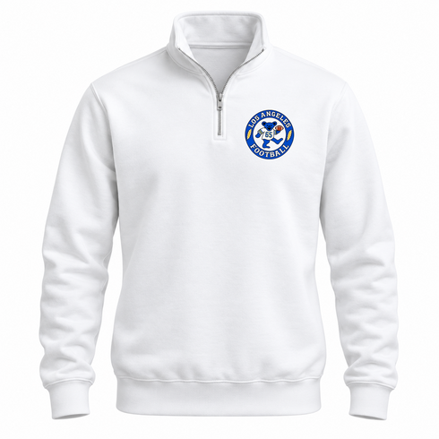 Los Angeles Football Dancing Bear Premium Quarter-Zip — Los Angeles Rams — White