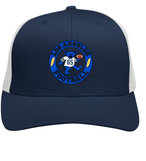 Los Angeles Football Dancing Bear Premium Trucker Cap — Los Angeles Rams — Navy/White