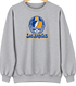 Los Angeles Helmet Stealie Premium Unisex Crewneck — Los Angeles Rams — Sport Grey