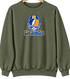 Los Angeles Helmet Stealie Premium Unisex Crewneck — Los Angeles Rams — Military Green