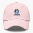 Los Angeles Helmet Stealie Premium Unisex Dad Hat — Los Angeles Rams — Pink