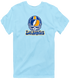 Los Angeles Helmet Stealie Premium Unisex T-Shirt — Los Angeles Rams — Light Blue