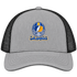 Los Angeles Helmet Stealie Premium Unisex Trucker Cap — Los Angeles Rams — Heather Grey/Black