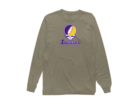 Louisiana Stealie Premium Unisex Long-Sleeve — Design: Louisiana State University — Sandstone