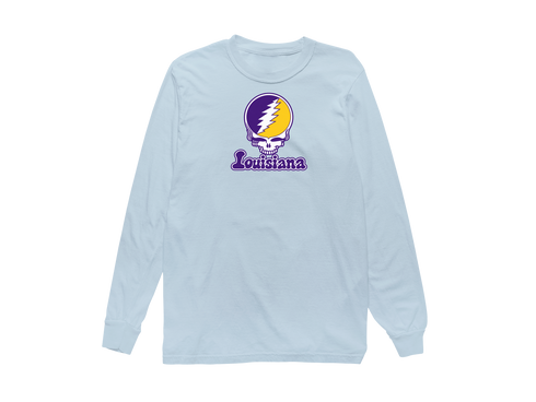 Louisiana Stealie Premium Unisex Long-Sleeve — Design: Louisiana State University — Chambray