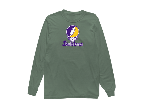 Louisiana Stealie Premium Unisex Long-Sleeve — Design: Louisiana State University — Light Green