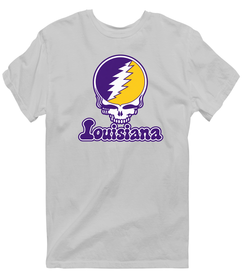 Louisiana Stealie Premium Unisex T-Shirt — Design: Louisiana State University — Sport Grey