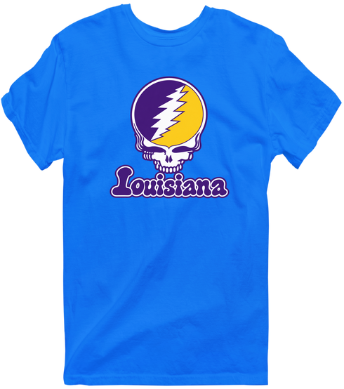 Louisiana Stealie Premium Unisex T-Shirt — Design: Louisiana State University — Royal