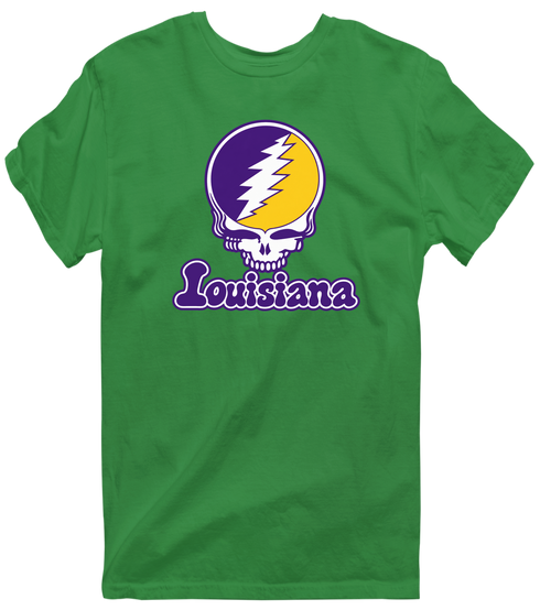 Louisiana Stealie Premium Unisex T-Shirt — Design: Louisiana State University — Irish Green