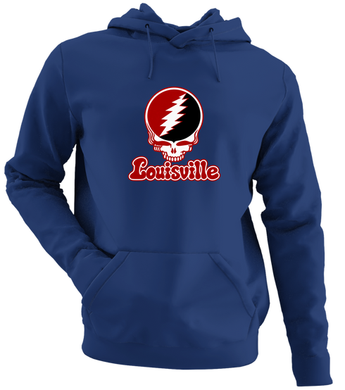 Louisville Stealie Premium Unisex Hoodie — Design: Louisville University of — Navy