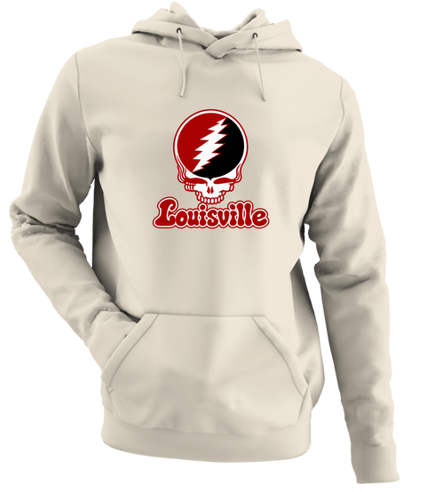 Louisville Stealie Premium Unisex Hoodie — Design: Louisville University of — Sand