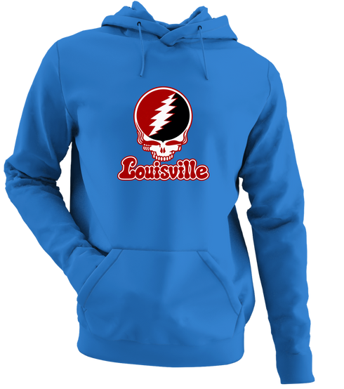 Louisville Stealie Premium Unisex Hoodie — Design: Louisville University of — Heather Royal