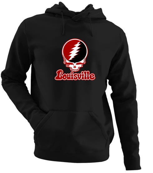 Louisville Stealie Premium Unisex Hoodie — Design: Louisville University of — Black
