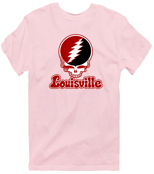 Louisville Stealie Premium Unisex T-Shirt — Design: Louisville University of — Light Pink