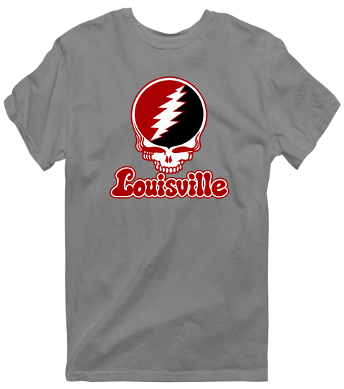 Louisville Stealie Premium Unisex T-Shirt — Design: Louisville University of — Dark Heather