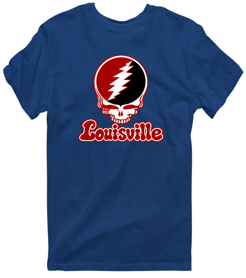 Louisville Stealie Premium Unisex T-Shirt — Design: Louisville University of — Navy
