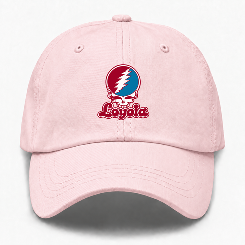 Loyola Stealie Premium Unisex Dad Hat — Design: Loyola Marymount University — Pink