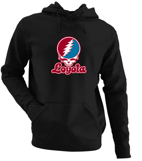 Loyola Stealie Premium Unisex Hoodie — Design: Loyola Marymount University — Black