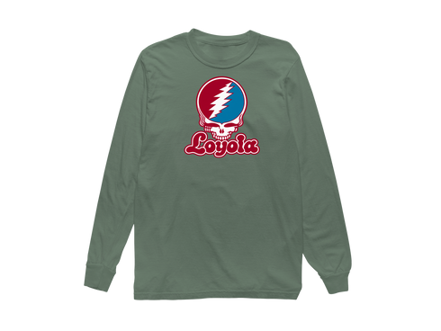 Loyola Stealie Premium Unisex Long-Sleeve — Design: Loyola Marymount University — Light Green