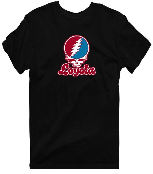 Loyola Stealie Premium Unisex T-Shirt — Design: Loyola Marymount University — Black