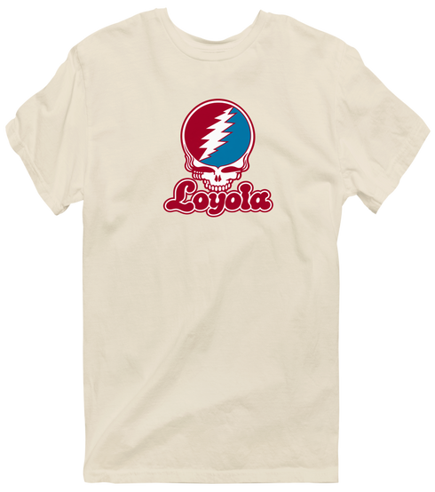 Loyola Stealie Premium Unisex T-Shirt — Design: Loyola Marymount University — Sand