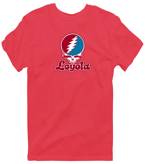 Loyola Stealie Premium Unisex T-Shirt — Design: Loyola Marymount University — Heather Red